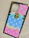 Pink, blue & yellow phone case