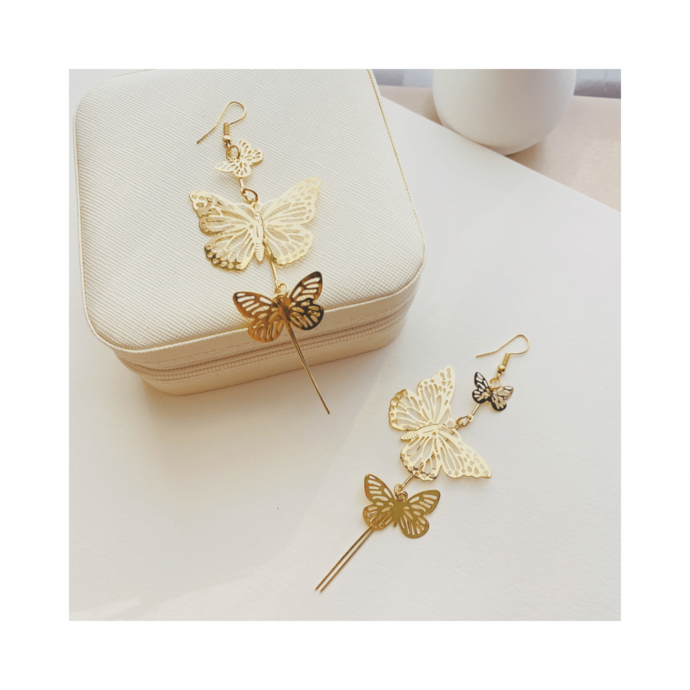 Image of Butterfly Drop Earrings