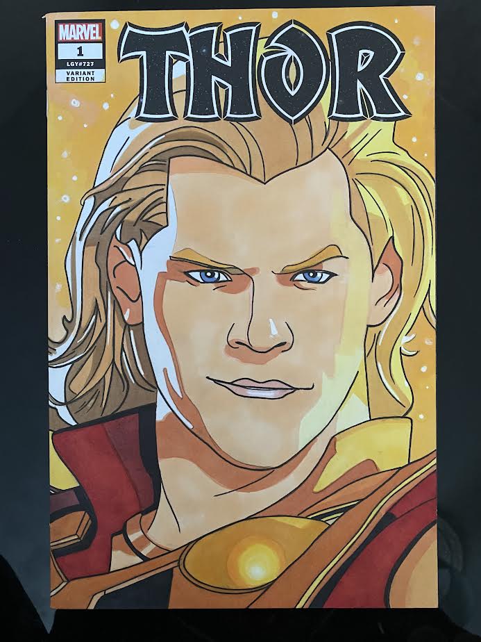 Thor (What If?) Sketch Cover Artwork - Marvel Comics Thor #1