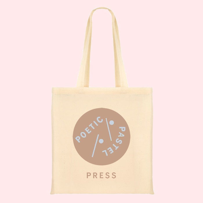 <span style="color: #f4cccc;"> LAST PIECES</span>  Poetic Pastel Press - Organic Cotton Bag