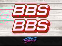 GENUINE BBS large Stickers x2 Motorsport