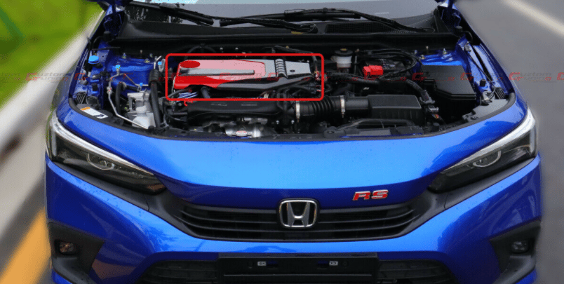 Image of RED engine cover 2022 civic