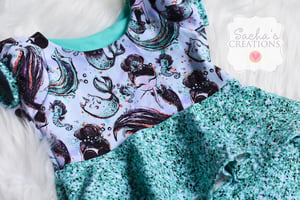 Image of Audrey Mermaid Peplum & Bummies Set 