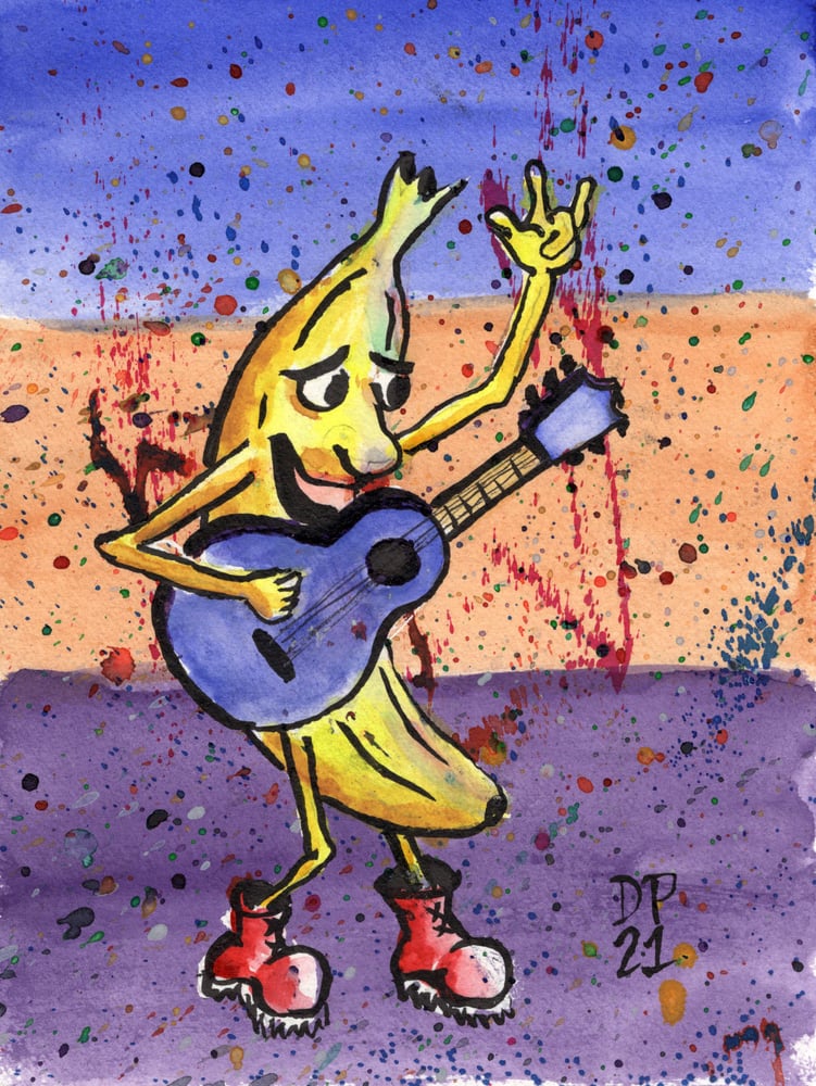 Image of Banana Strummer, Blue Guitar