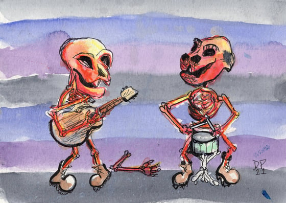 Image of "Arm down!!!" Skeleton Duet