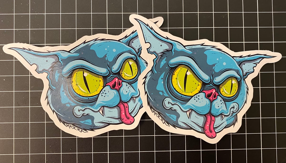 Radioactive Cat Sticker Mazza