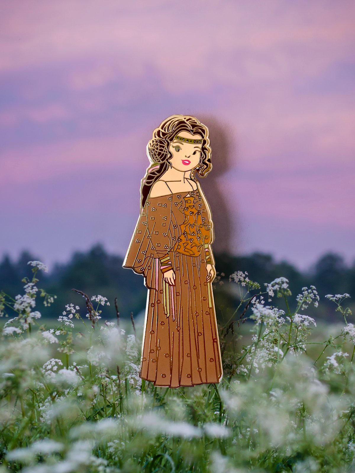 Image of Padmé Amidala Flower Dress Enamel Pin