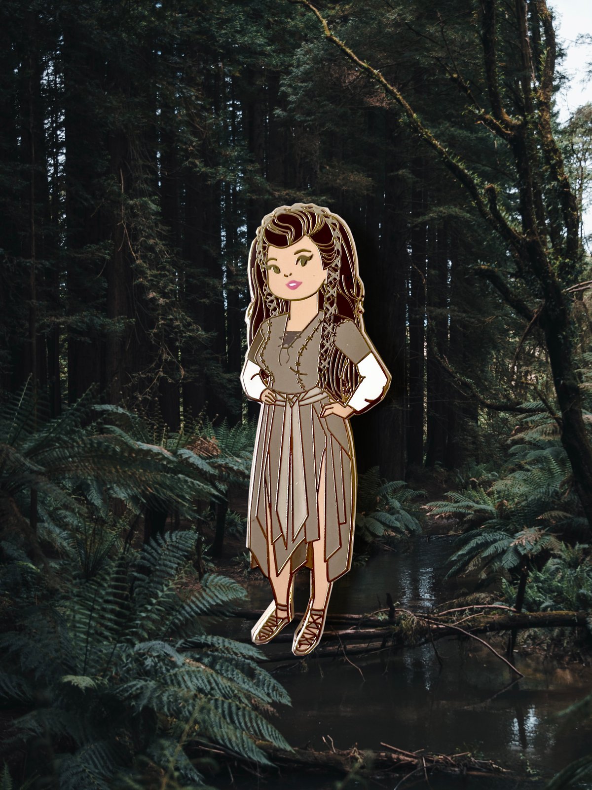 Image of Endor Leia Enamel Pin