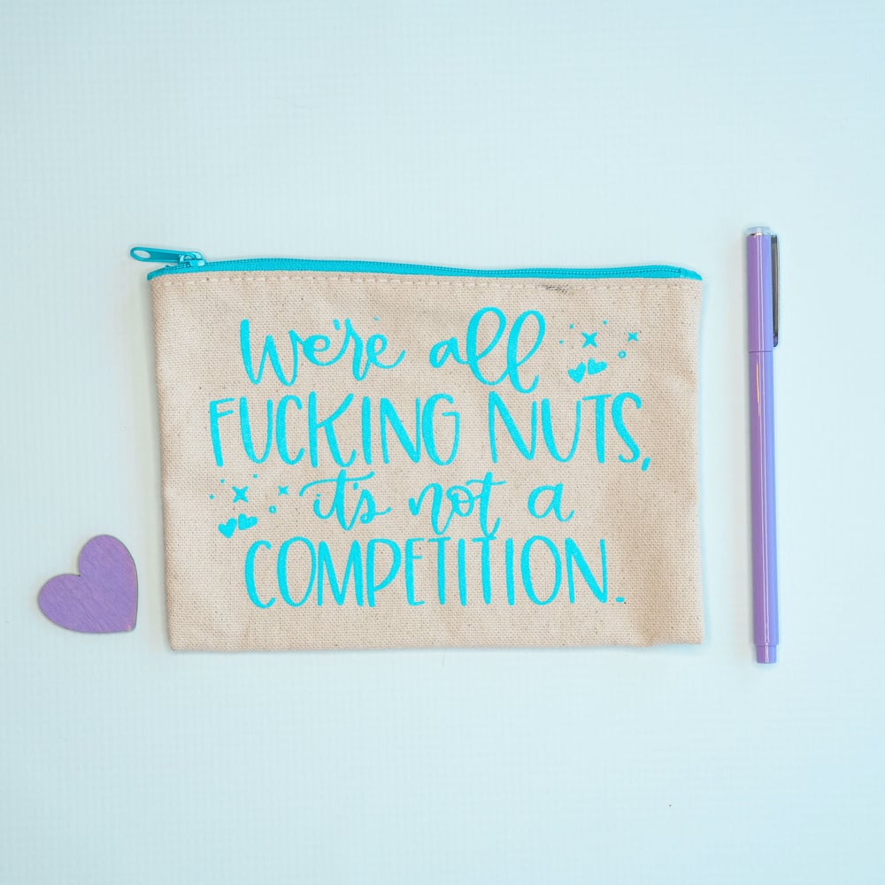 Image of We're All Nuts Zippered Pouch