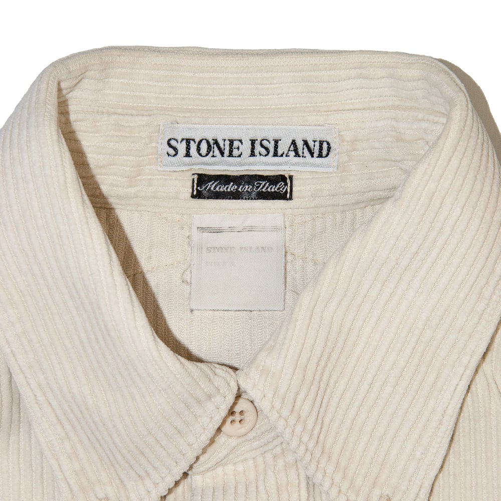 Image of Stone Island 1994 Cream Corduroy Overshirt