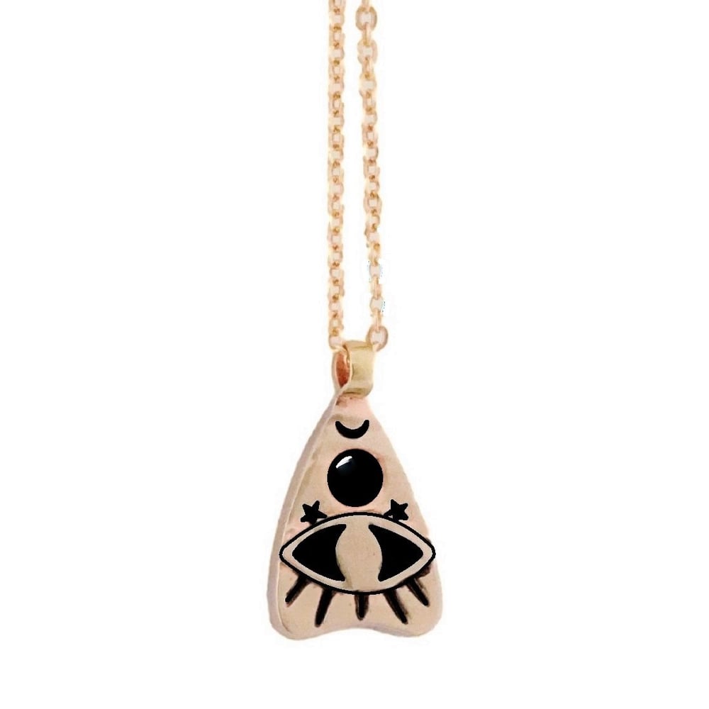 Image of Planchette Necklace with Black Onyx