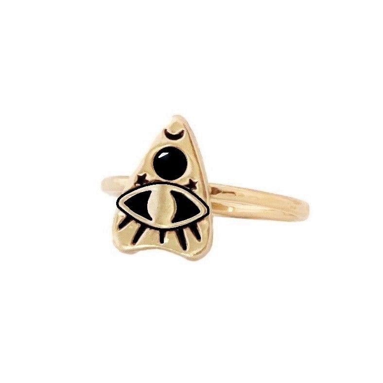 Image of Planchette Ring with Black Onyx