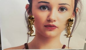 Image of (THIS ITEM JUST SOLD) YSL Vintage Pendant Drop Earrings