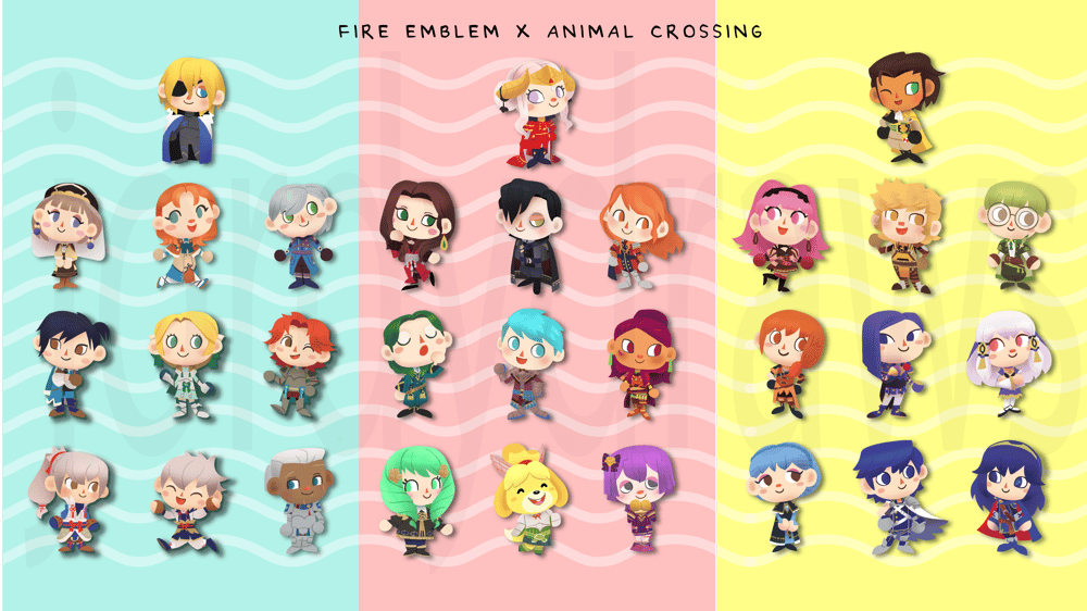 Image of Fire Emblem x Animal Crossing Pins PREORDER