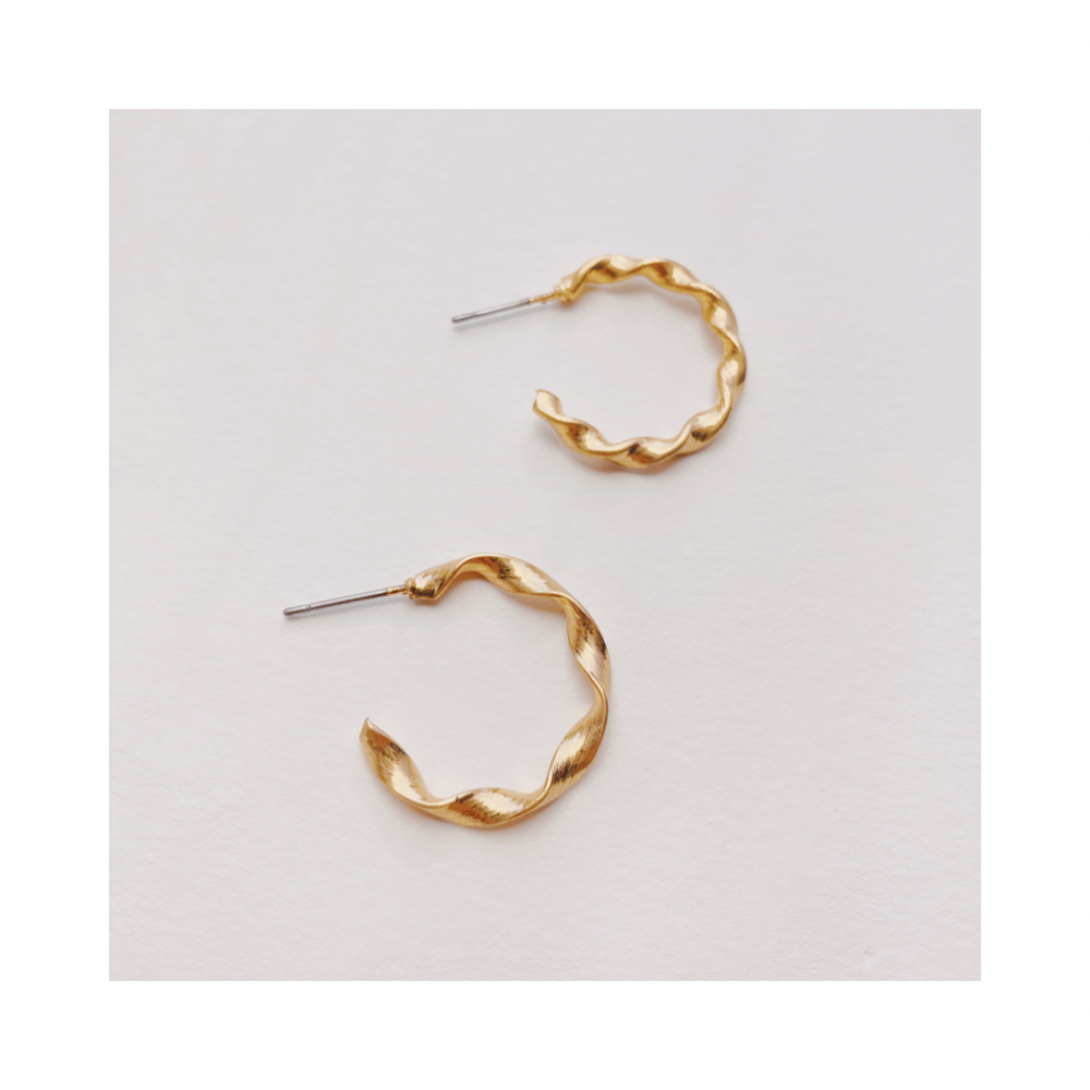 Image of Twist Hoop Earrings