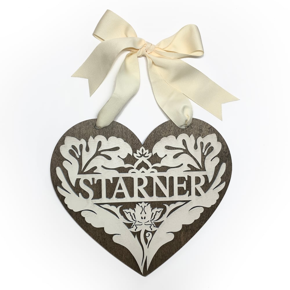 Image of Personalized Victorian Valentine Hanging Sign