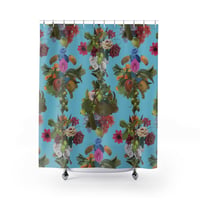 Image 2 of Mango and Flower Shower Curtain