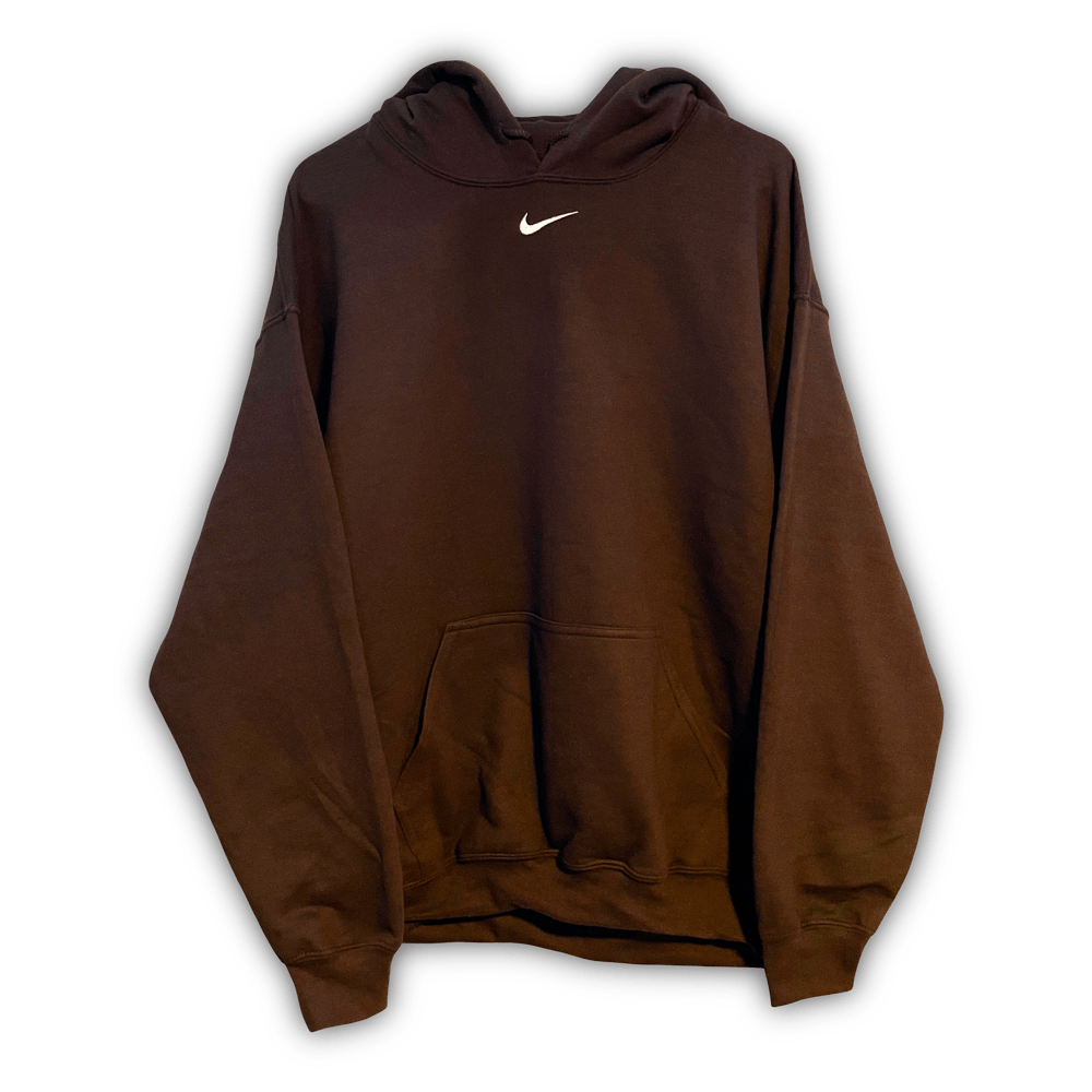 Mocha Brown Nike Swoosh Hoodie TWIN DRAGON