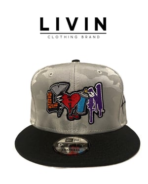 Gray/Black Graffiti Snapback