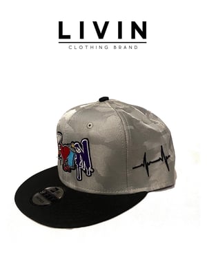 Gray/Black Graffiti Snapback