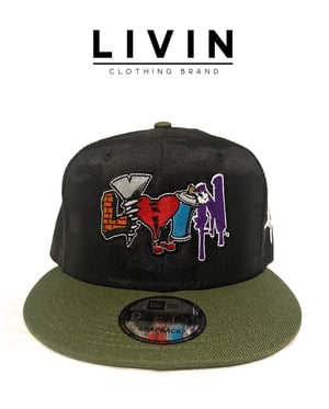 Black/Military Green Snapback