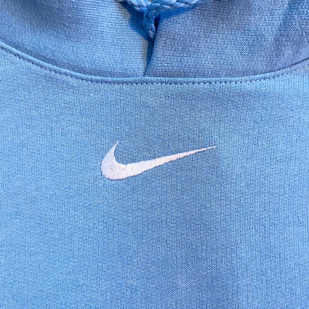 Nike swoosh hoodie discount blue