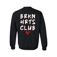 Image 2 of BRKN HRTS CLUB Crew - Black