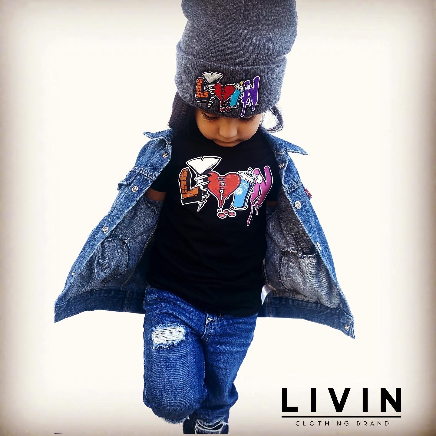 Kids Black Graffiti shirt