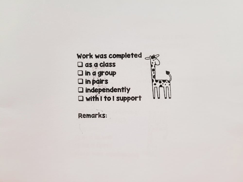 Work Checklist Stamp