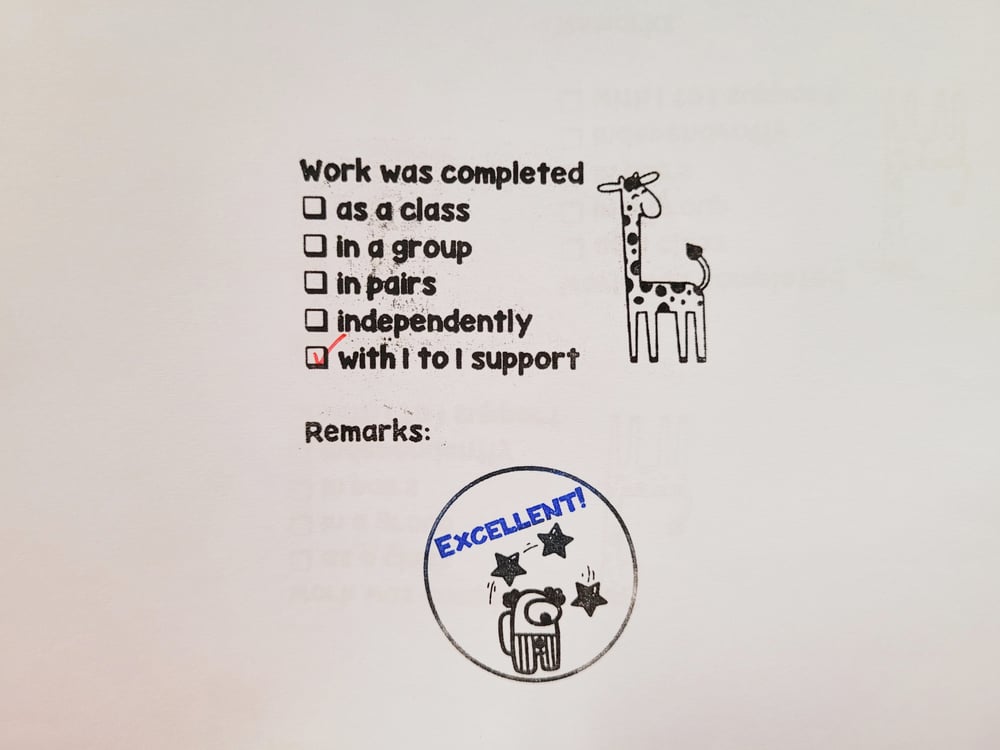 Work Checklist Stamp