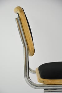 Image 3 of Chaises type Cesca velours noir