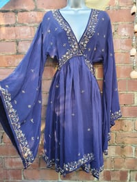 Image 2 of Navy Sienna Glitter Wrap Dress