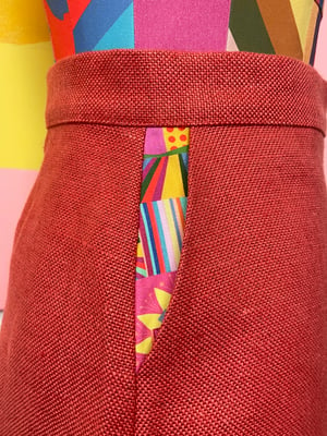 Image of  ' Bernadette' mini skirt Rosa Red Size 10