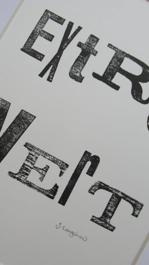 'Extrovert' Letterpress Print