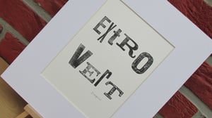 'Extrovert' Letterpress Print