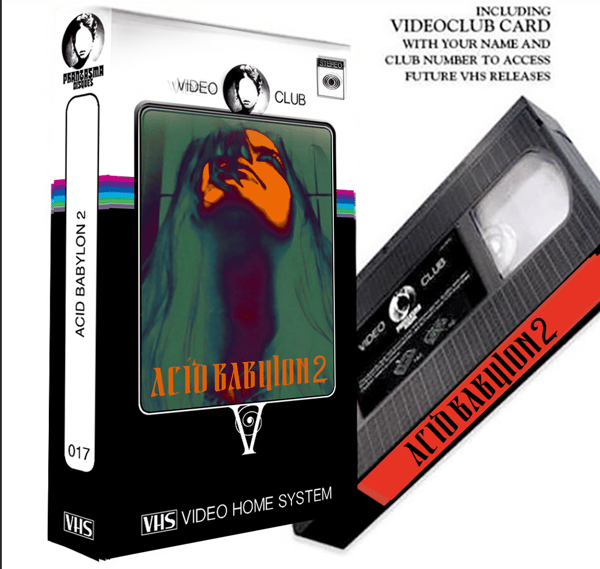 Image of ACID BABYLON 2, VHS CLUB EDITION + DVD AND MEMBERCARD, LIMITED 10
