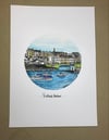 Portrush harbour print