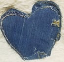Image 3 of Tasty Raw Edge Denim “Holdha Heart” Coster Set
