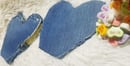 Image 4 of Tasty Raw Edge Denim “Holdha Heart” Coster Set
