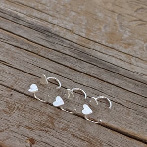 Image of Sterling mini huggie earrings