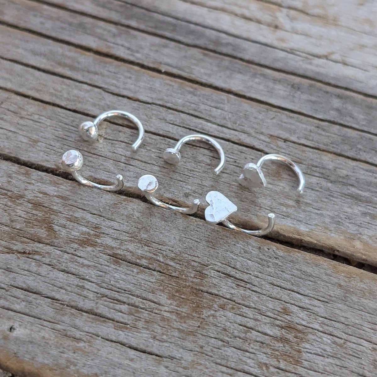 Image of Sterling mini huggie earrings, made to order