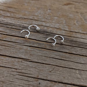 Image of Sterling mini huggie earrings