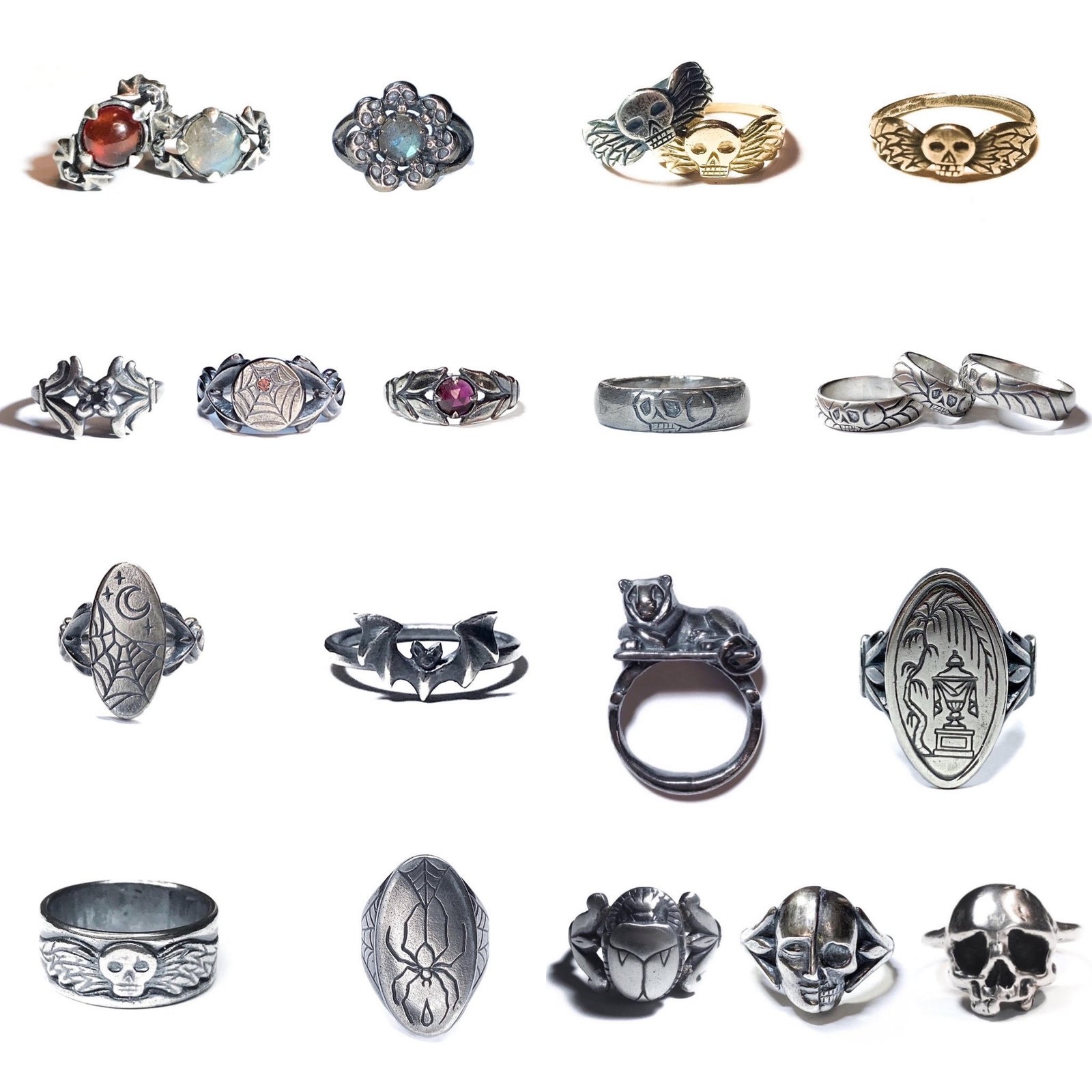 Silver rings for clearance sale