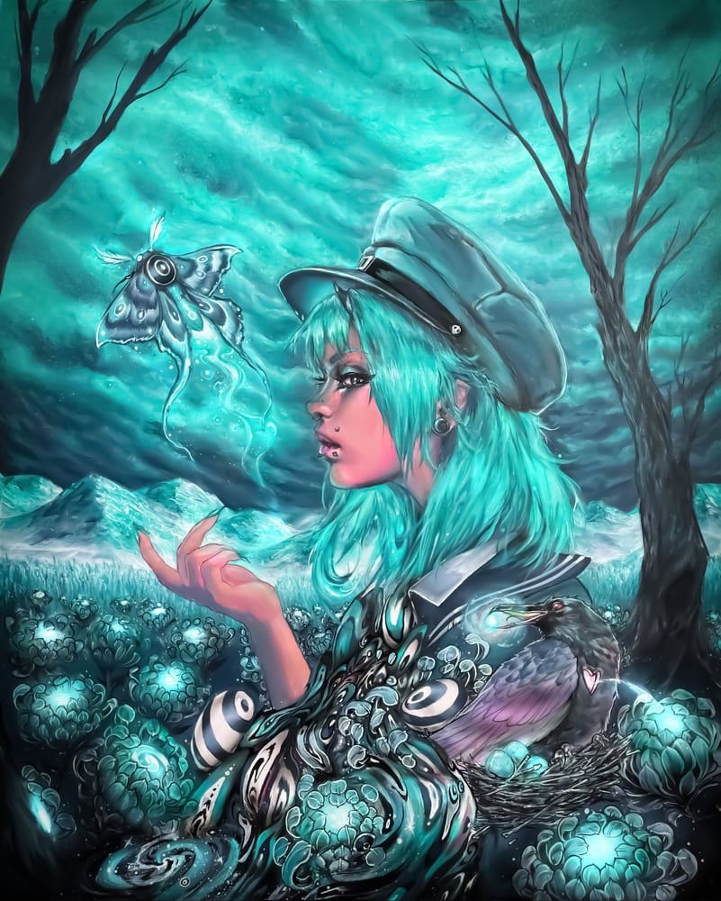 Image of Special Edition "Crystal Bloom" (Glow-in-the-Dark) Print