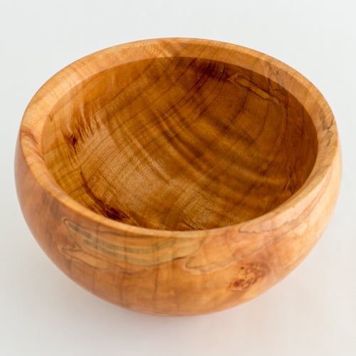 Image of Curly Maple Calabash Style Bowl