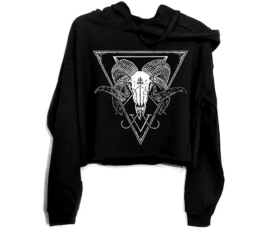 Image of Leviathan Ram Crop Hoodie