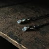 tiny sculpted herkimer pendants 