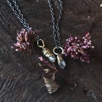 Image 2 of tiny sculpted herkimer pendants 