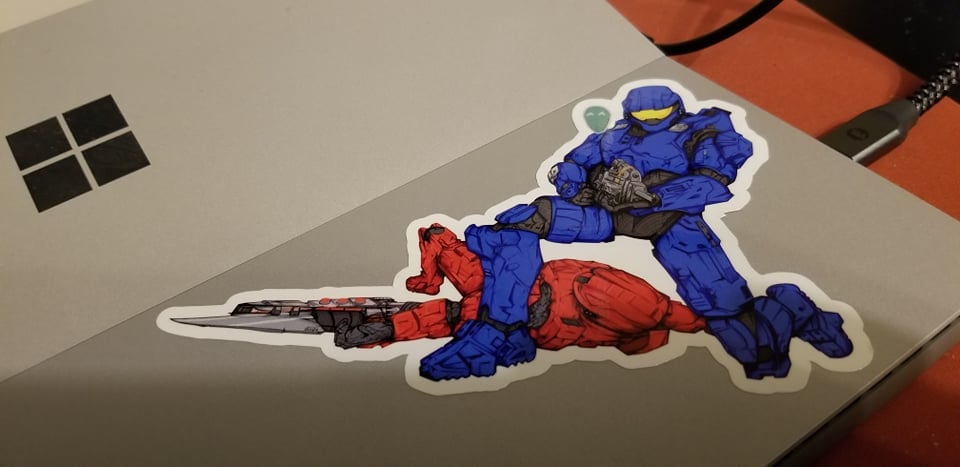 "Tea Time" Gamer Brag 5.5" stickers