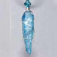 Image 4 of Aqua Aura Quartz Crystal Handmade Pendant
